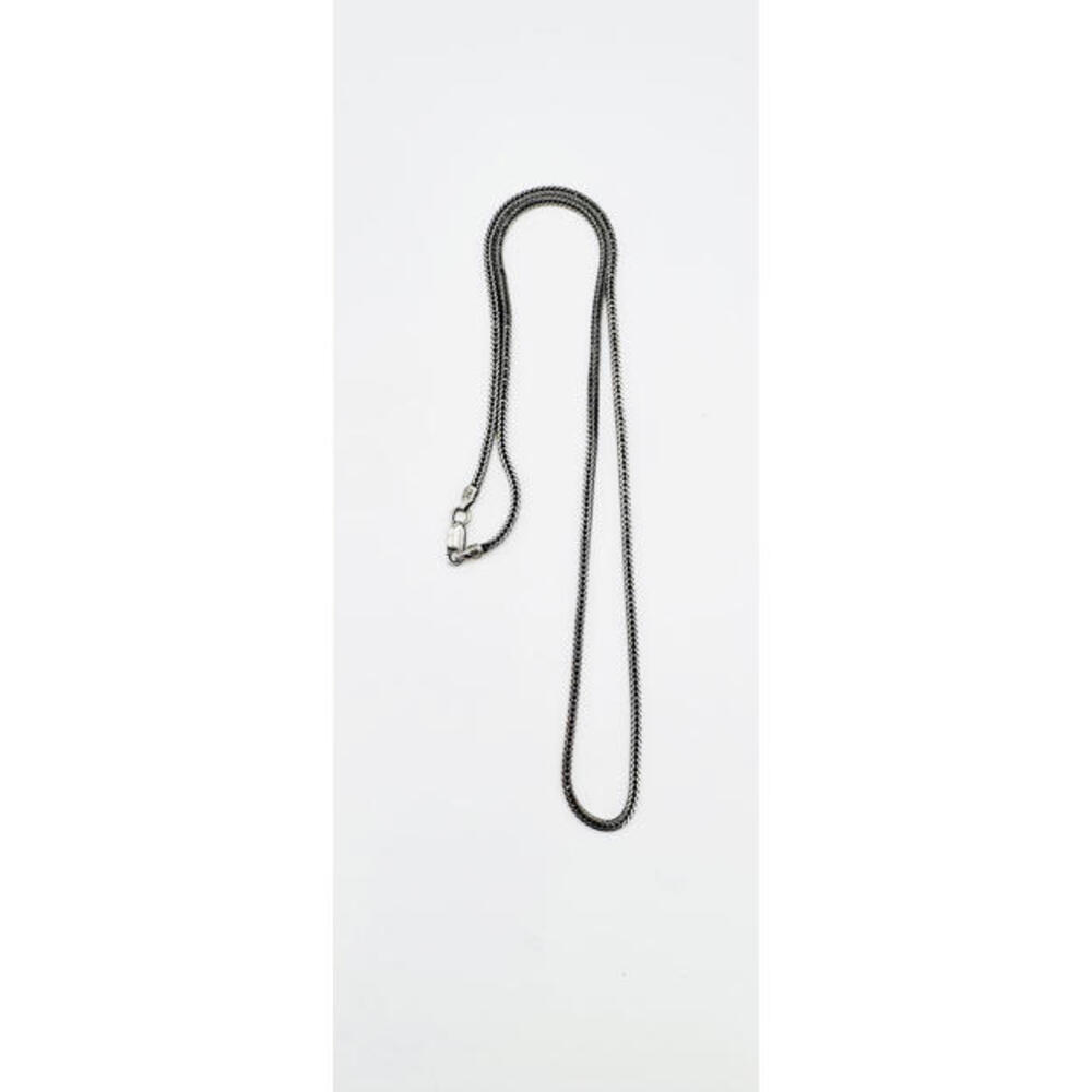 Sterling silver oxidized flat chain necklace - Picture 4 of 6